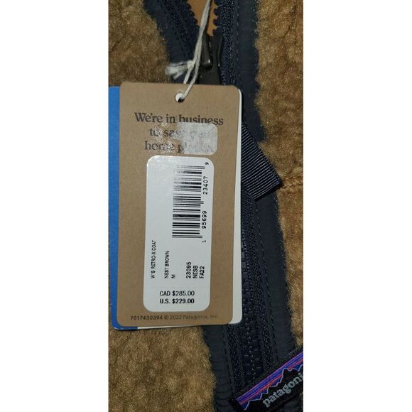 NWT Patagonia Retro-X Fleece Jacket Wmns M Nest Brown DEEP PILE MSRP 229.00 - Picture 9 of 10